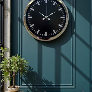 Zentime 40 Cm Krom Şık Duvar Saati