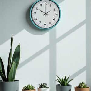 Zentime 36 Cm Turkuaz Dekoratif Duvar Saati