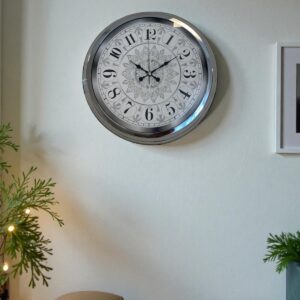 Zentime Asil Motif Krom 40 Cm Metal Duvar Saati