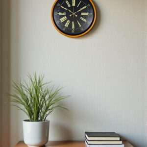 Zentime 36 Cm Turuncu Dekoratif Duvar Saati