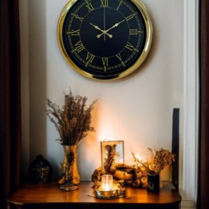 Zentime 40 Cm Gold Lüks Duvar Saati