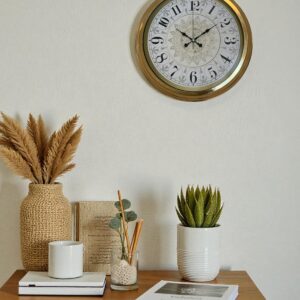 Zentime Gold Zarif 40 Cm Metal Duvar Saati