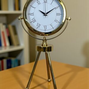 Zentime Saray Zarafeti Gold Tripod Üç Ayaklı Metal Masa Saati