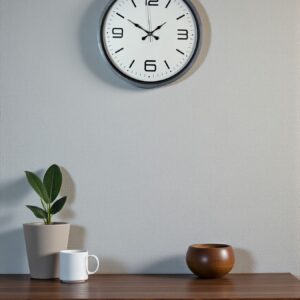 Zentime 36 Cm Gri Dekoratif Duvar Saati