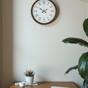 Zentime 36 Cm Kahverengi Dekoratif Duvar Saati