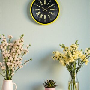 Zentime 36 Cm Sarı Dekoratif Duvar Saati