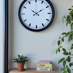 Black & White Baseline 40 Cm Metal Duvar Saati