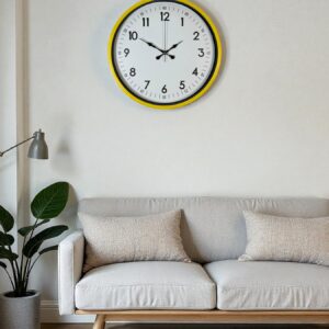 Zentime 36 Cm Sarı Dekoratif Duvar Saati