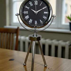 Zentime Krom Şık Üç Ayaklı Masa Saati