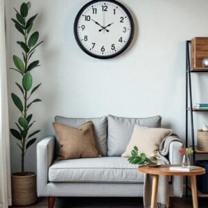 Zentime 36 Cm Siyah Dekoratif Duvar Saati