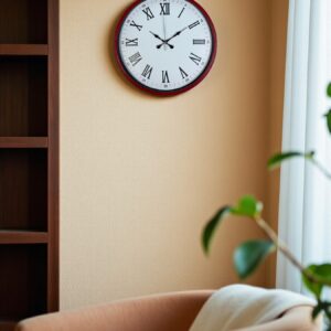 Zentime 36 Cm Kırmızı Dekoratif Duvar Saati