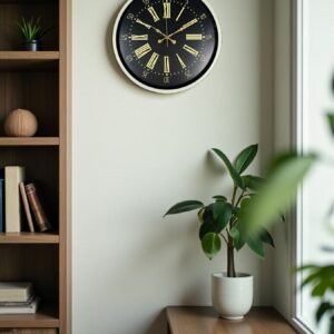 36 Cm Krem Dekoratif Duvar Saati