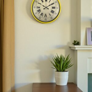 Zentime 36 Cm Sarı Dekoratif Duvar Saati