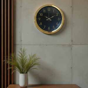 Zentime Golden Night Luxury 40 Cm Metal Duvar Saati