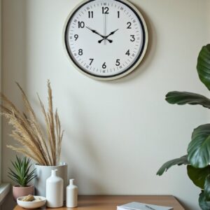 Zentime 36 Cm Krem Dekoratif Duvar Saati