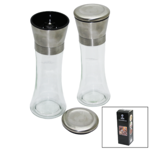 CAM HAZNELİ - METAL KAPAKLI BÜYÜK TUZ - BAHARAT ÖĞÜTÜCÜ (5286)