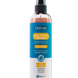 Bidoze Besleyici Onarıcı Yoğun Saç Bakım Serumu 250 ML | Argan Keratin Biotin Kolajen Zengin İçerikli | Kabarma Önleyici & Isı Koruyucu