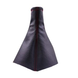 Tüm Araçlara Uyumlu Vites Körüğü Siyah Vinil Kırmızı Dikiş