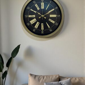 Zentime 40 Cm Metal Antik Roma Eskitme Duvar Saati