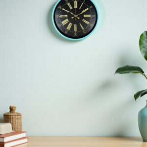 Zentime 36 Cm Turkuaz Dekoratif Duvar Saati