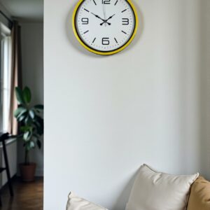 Zentime 36 Cm Sarı Dekoratif Duvar Saati