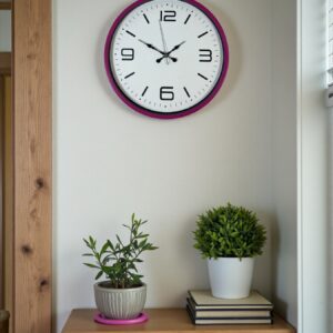 Zentime 36 Cm Pembe Dekoratif Duvar Saati