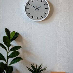 Zentime 40 Cm Metal  Beyaz Modern Duvar Saati