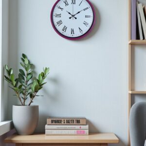 Zentime 36 Cm Pembe Dekoratif Duvar Saati