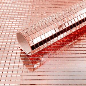 ANKAVERSE® Kare Bronz Cam Mozaik Fayans Çıkartmaları El İşi Kare Cam Fayans Kendinden Yapışkanlı Aynalı Dekor Panel 30x30 Cm