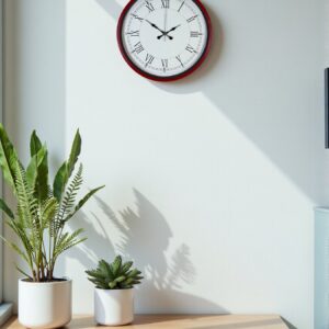 Zentime 36 Cm Kırmızı Dekoratif Duvar Saati