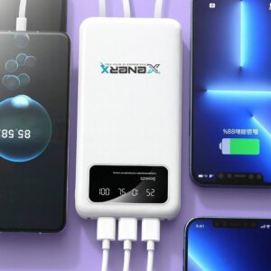 Enerx ENR-P20DC 20000 mAh 2.1 Amper Dahili Kablolu Powerbank Siyah (5286)