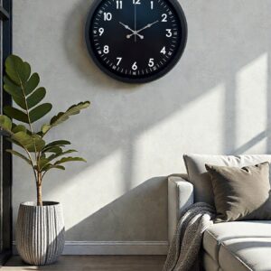 Zentime Pure Dark Black 40 Cm Metal Duvar Saati