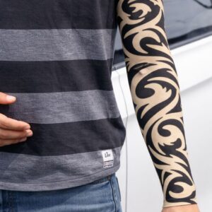 Giyilebilir Kol Dövmesi Çorap Dövme 3D Baskılı Kol Bacak Dövme 2 Adet Model 14 (5286)