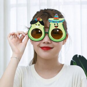 Hawaii Temalı Avokado Gözlük – Kostüm &amp; Parti Gözlüğü (5286)
