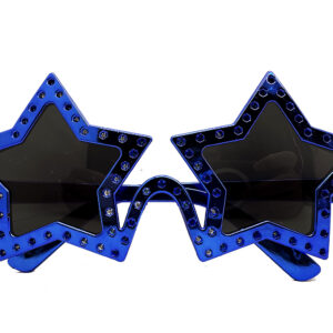 Mavi Renk Yıldız Şekil Parti Gözlüğü Retro 16X7 cm (5286)