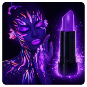 UV Neon Mor Ruj – Karanlıkta Parlayan Makyaj Boyası (5286)