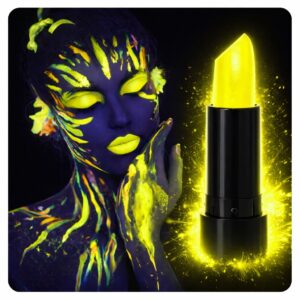 UV Neon Sarı Ruj – Karanlıkta Parlayan Makyaj Boyası (5286)