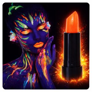 UV Neon Turuncu Ruj – Karanlıkta Parlayan Makyaj Boyası (5286)