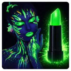 UV Neon Yeşil Ruj – Karanlıkta Parlayan Makyaj Boyası (5286)