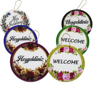 YUVARLAK - EPOKSİ BÜYÜK KAPI SÜSÜ HOŞGELDİNİZ - HERHANGİ BİR TANESİ GÖNDERİLİR (5286)