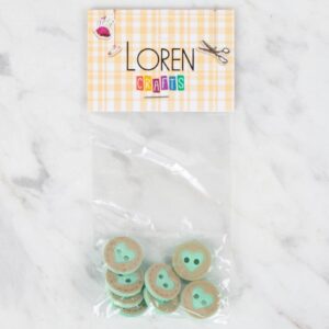Loren Crafts 8 li Yeşil Kalp Düğme - 325