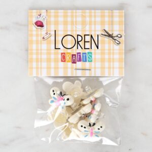Loren Crafts Beyaz 8'li Düğme - 3023