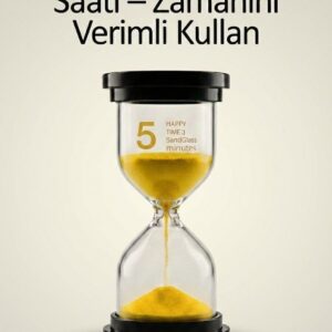 5 Dakikalık Kum Saati Zamanlayıcı – SARI Dekoratif Masa Saati 4 Renk Seçeneği