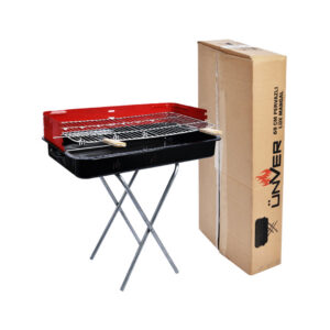 60CM  PERVAZLI PORTATİF AYAKLI MANGAL TEKLİ KUTULU (5286)