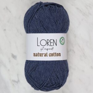 Loren Natural Cotton Lacivert El Örgü İpi - R103