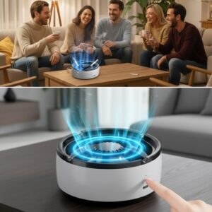 Dumanı İçine Çeken Akıllı Kül Tablası – Kokusuz, Filtreli ve Otomatik Duman Emici Küllük