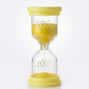 Renkli 10 Dakika Kum Saati - Dekoratif Cam Zamanlayıcı -Mutfak, Ders ve Oyun Süre Ölçer