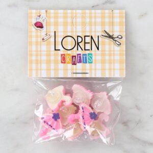 Loren Crafts Pembe 8'li Düğme - 3011