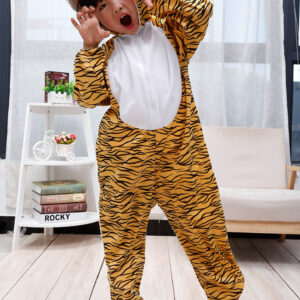 Çocuk Kaplan Kostumu - Aslan Kostümü 6-7 Yaş 120 cm (5286)