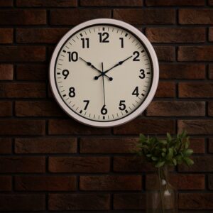 52 cm Beyaz Metal Standart Duvar Saati